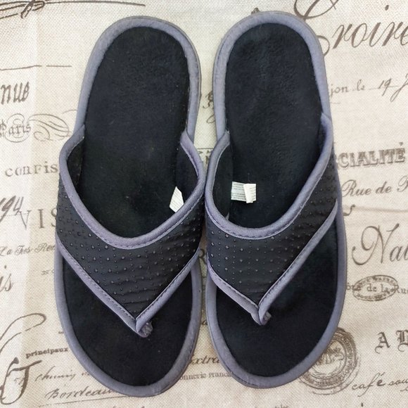 Dearfoams Perfed Nylon Women's Thong Slip On Slippers / Sandals Large (9-10) - Picture 6 of 9